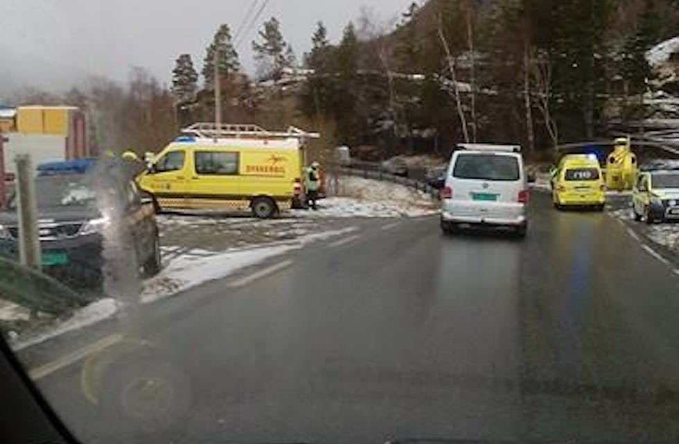 KJØRTE PÅ SJØEN: Ulukka skal ha skjedd cirka tre kilometer frå Sandeid. (Foto: Ryfylke-tipsar)