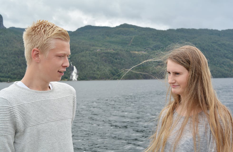 UTAN LÆREPLASS: Kristoffer Bjelland og Kristine Rolfsen er to av mange elevar i Rogaland som står utan læreplass i haust. (Foto: Siri Åbø Wiersen)