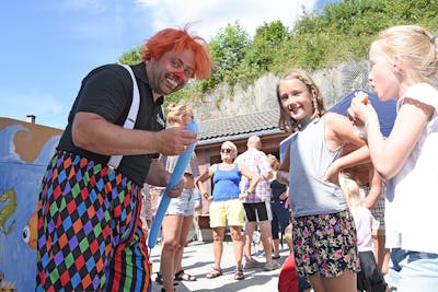 KLARE FOR FEST: Klovnen Cocco kjem tilbake til Vanviksfestivalen i år. (Foto: Even Emberland)