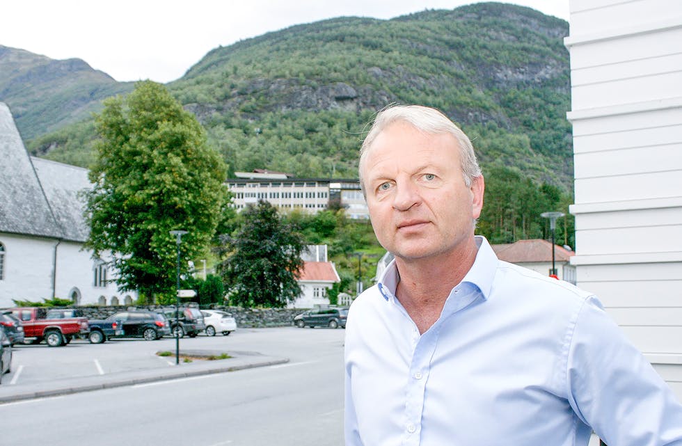 Frank Westad, rådmann i Aurland.Prosjekt på Aurlandsvangen
