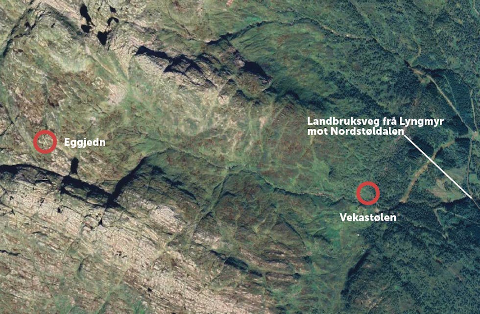 Ein 2,5 kilometer lang traktorveg i Saudasjøen frå Vekastølen til Eggjedn har fått Fylkesmannen i Rogaland til å reagere.