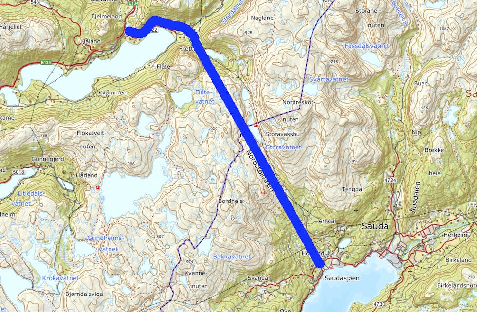 Saudatunnelen er ikkje med i regjeringa sitt forslag til Nasjonal Transportplan. Ei auka satsing på fylkesvegar og kriteria som skal leggast til grunn for nyanlegg her kan likevel gi drahjelp for ny veg frå Sauda til E 134 i Etne.