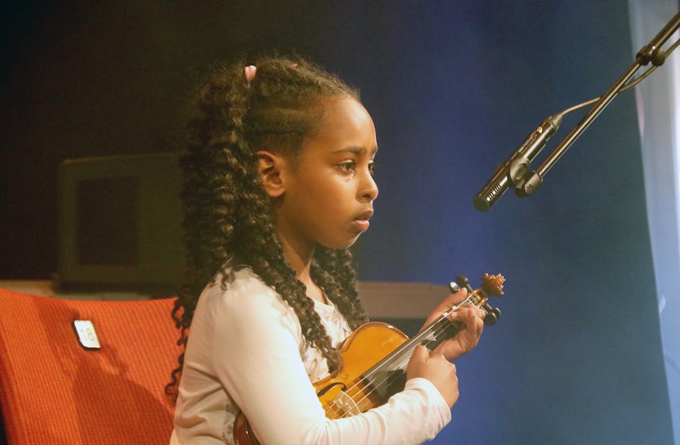 Ein av dei yngste musikarane som viste seg fram laurdag, var åtte år gamle Gelila Dlbantu Yayu.