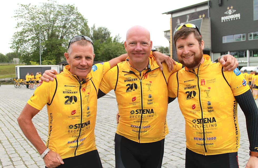 Peter Dirksen, Sander Stielstra og Oskar Bentsen hadde all mulig grunn til å være fornøyde da den lange sykkelturen var over. 