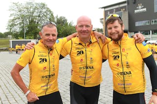 Peter Dirksen, Sander Stielstra og Oskar Bentsen hadde all mulig grunn til å være fornøyde da den lange sykkelturen var over. 