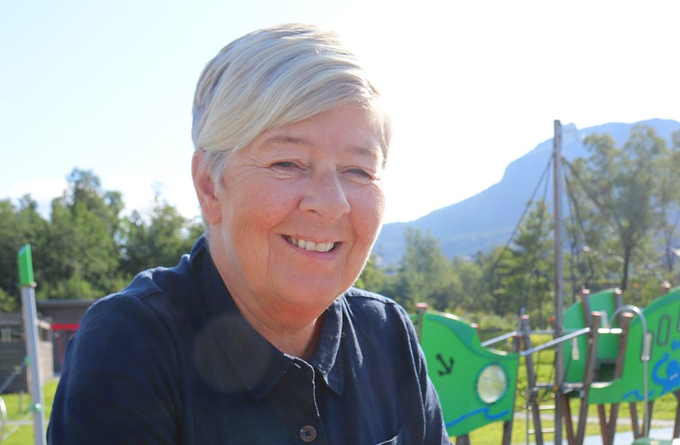 Den heimflytta saudabuen Astrid Sandvik (55) har lang erfaring som barnehagestyrar. Ho kjem frå jobben som styrar i Figgjo barnehage i Sandnes. 