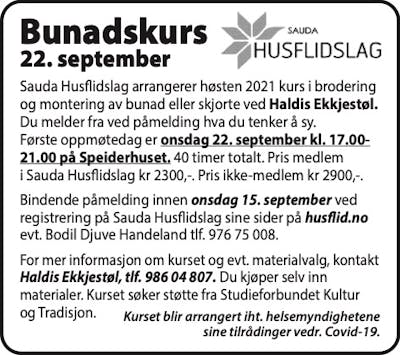 Sauda Husflidslag 2021-64 2sp