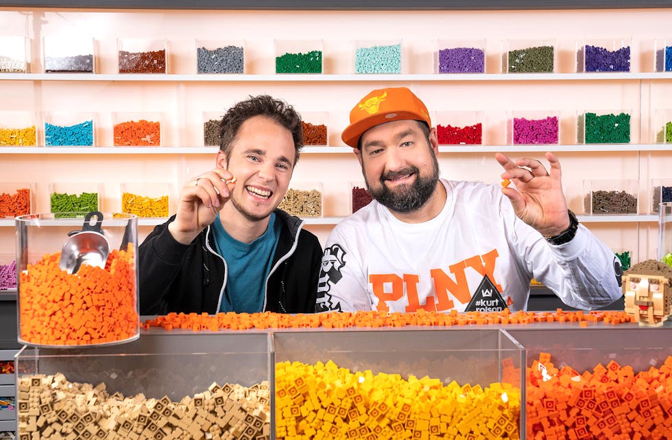 Are Odland (til venstre) og Grzegorz Gorczynski er eitt av åtte team som skal konkurrere i Lego Masters, som er den nye realitysatsinga til TV 2.