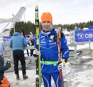 Elias Dybing klinka til med siger i sitt første renn i Holmenkollen då han gjekk inn til 1. plass i 14-årsklassen under Oslo Skifestival. 