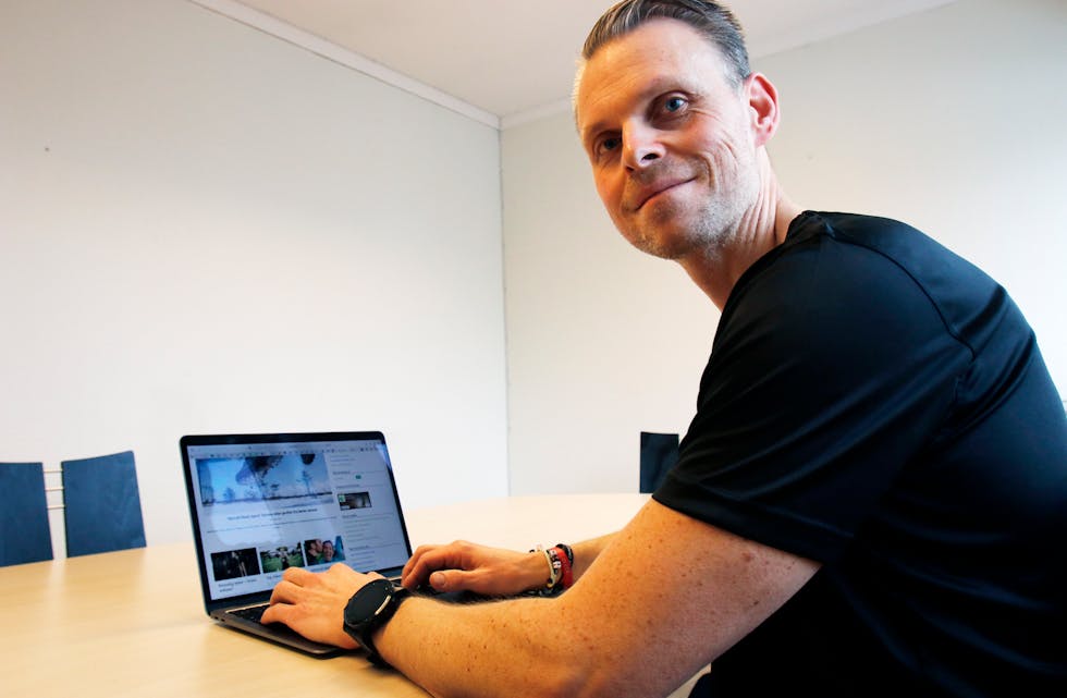 Rune Bjugn har bærbart kontor i sin nye jobb som nettstadredaktør