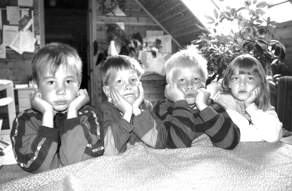 Dette firkløveret blei intervjua om EU og slikt i ein artikkel som stod på trykk i avisa 3. juni 1994. Frå venstre: Ole Andreas Fatnes, Jostein Hindrumsen, Svein Egil Fatnes og Yvonne Herheim.
