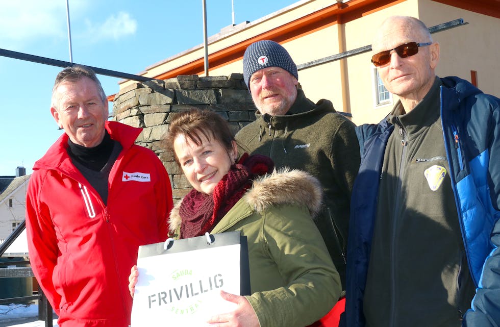 Terje Fatland (frå venstre), Mari Austarheim, Ola Breivik og Jan Weiseth ser fram til ein dag der heile det frivillige Sauda får vise seg fram og bli kjend med nye saudabuar.