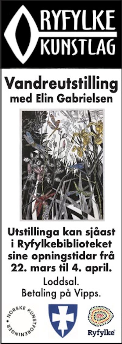 Ryfylke Kunstlag 2022-22 Vandreutstilling Elin Gabrielsen 1sp
