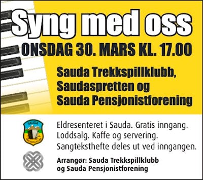 Sauda Trekkspelklubb 2022-24 Syng med oss