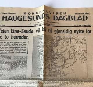 Haugesunds Dagblad, oktober 1937. 