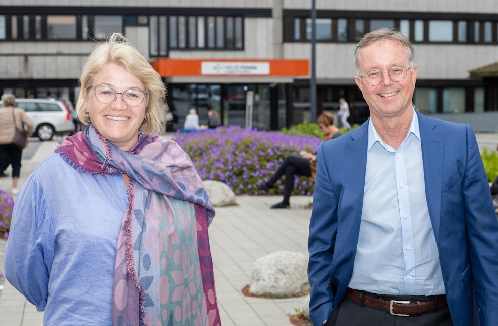 Ut av beredskap: Administrerande direktør Inger Cathrine Bryn i Helse vest RHF og administrerande direktør Olav Klausen i Helse Fonna.