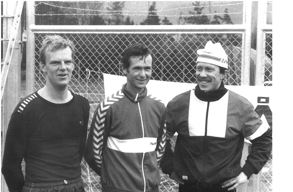 Sprekingar anno hausten 1987. Frå venstre: Helge Nilsen, Lars Olav Fatland og Knut Anderson. 
