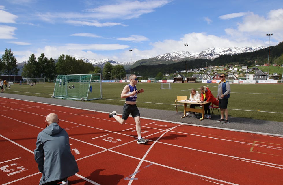 Finn Isaksen raskast i Saudaløpet laurdag.