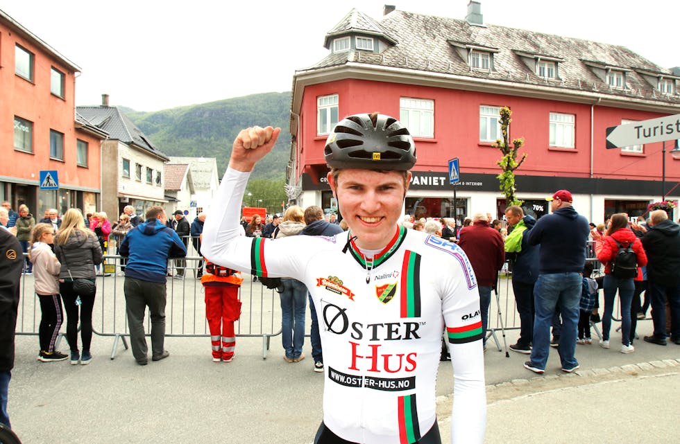 19 år gamle Joakim Frafjord har løyperekorden i sykkelrittet Haugesund – Sauda. Han sykla på tida 2.29.05 i 2019. 