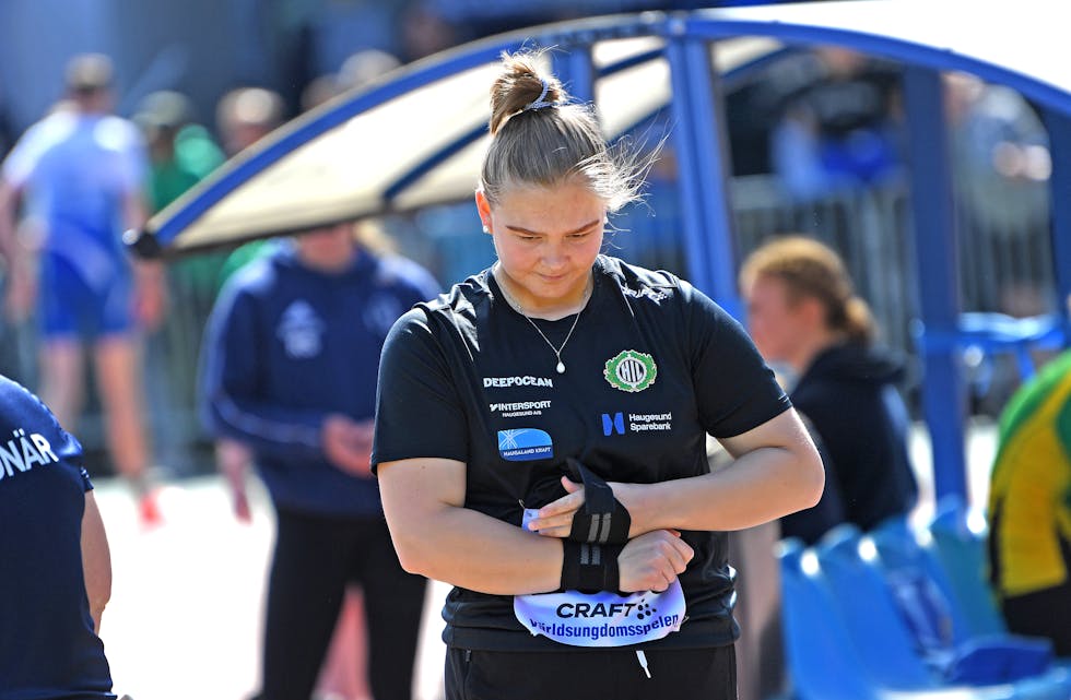 Hanna Haugsvær, her fotografert under Verdsungdomsspelen i Gøteborg sist helg. 