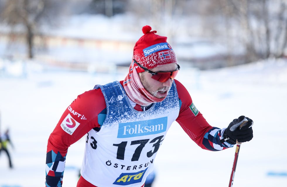 Thomas Karbøl Oxaal greidde ikke å ta seg til finale under dagens fristil-sprint. Bildet er frå søndagens klassisk-løp.