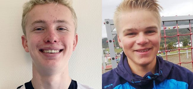 Håvard Kolbeinsvik (17) og Iver Bjerga Øverland (16) – to saudagutar som har flytta heimanfrå for å kombinera skulegang med satsing på langrenn. I helga deltar dei i Norgescup-renn på Voss.