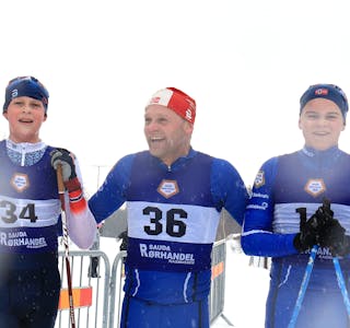 Slettedalen rundt 2022 enda med familiesiger til frå venstre Jone Bjerga Øverland, Ola Martin Øverland og Iver Bjerga Øverland.