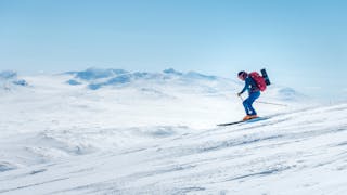 Det har i lang tid vore populært å gå på topptur med ski i norske fjell, men no er det randoneeski – ikkje telemarksski – nordmenn vel til toppturen. 