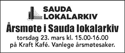 Sauda Lokalarkiv 2023-22 arsmote