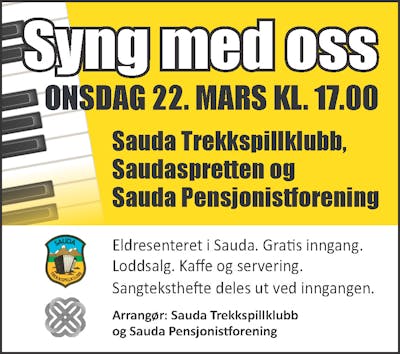 Sauda Trekkspelklubb 2023-22 Syng med oss