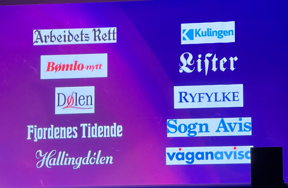 Dei tre Ryfylke-tilsette som var til stades under landsmøtet i Tromsø visste ingenting før Ryfylke og ni andre nominerte lokalaviser blei presentert på storskjerm.