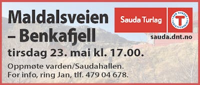 Sauda Turlag-2023-36 Maldalsveien Benkafjell