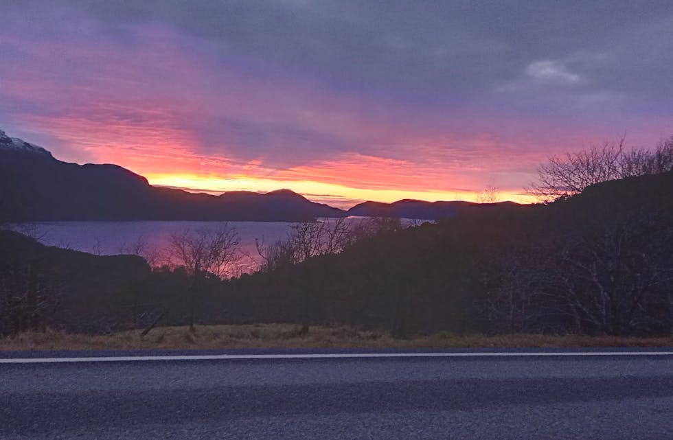 Solnedgang i Kvaløy. 