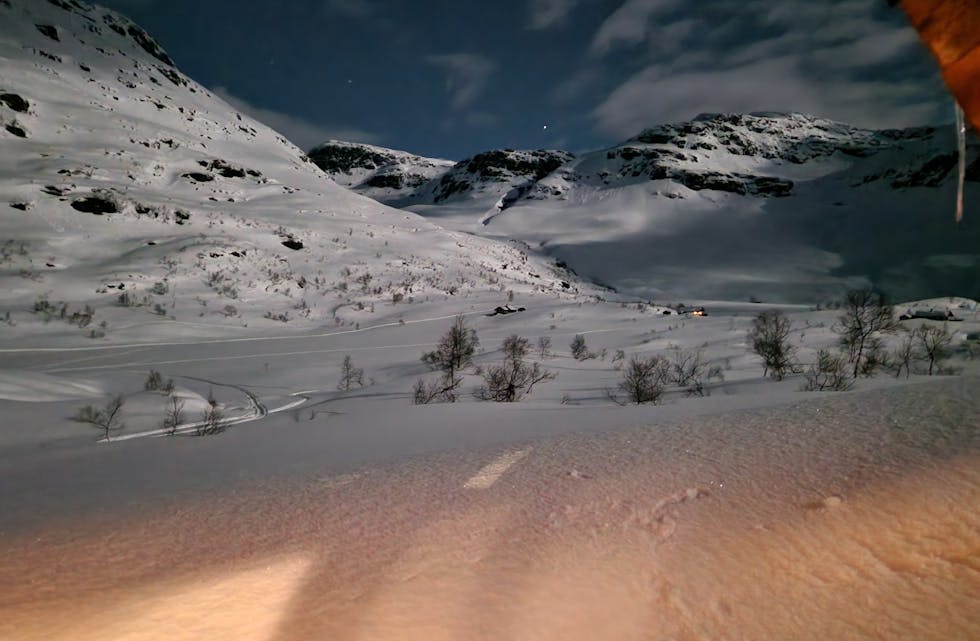 Breiborgsbotnen i måneskin.