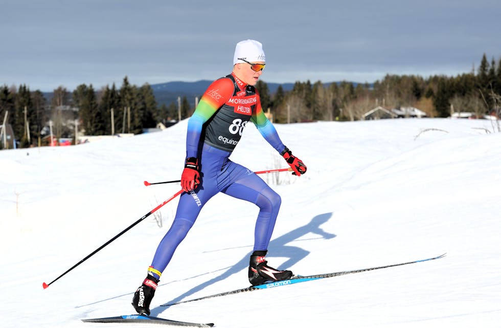 Iver Bjerga Øverland gikk et av sine bedre renn i karrieren, da det ble en knallsterk 29.plass i juniornorgesmesterskapet.