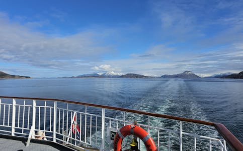 På tur med Hurtigruta. 