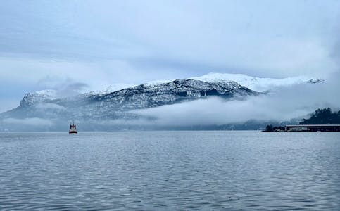 Utsikt ut fjorden, ein laurdag nå i vår. 
