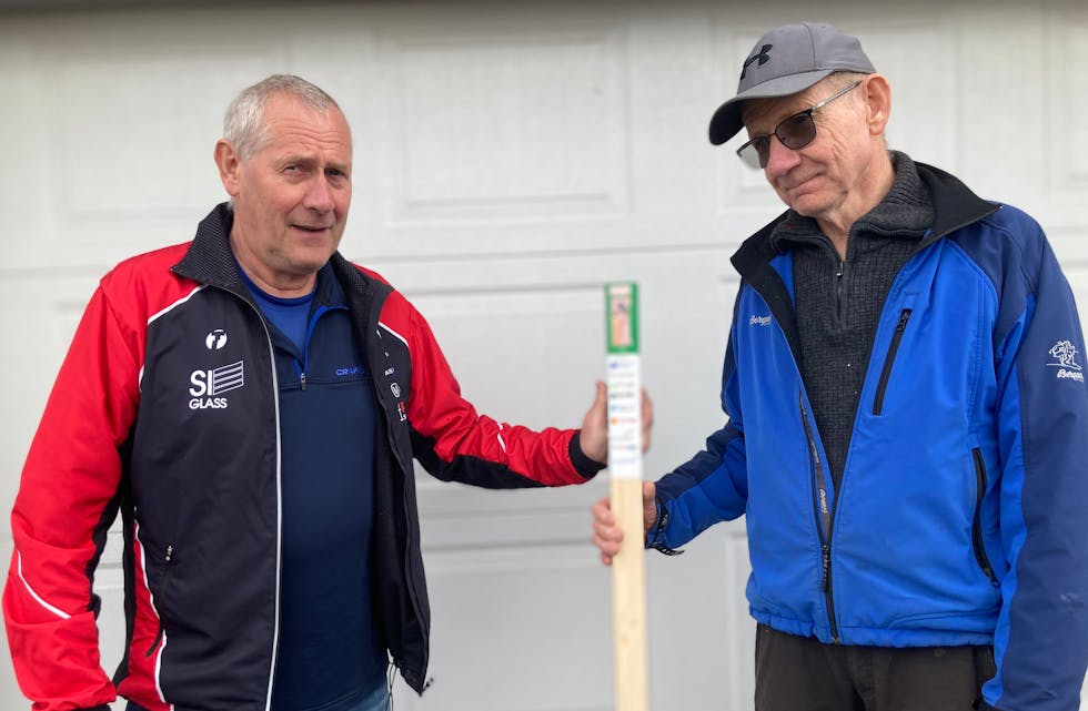 Jon Ove Mehus frå Ny Von og Bjarne Bertelsen i Sauda turlag har eit klart mål for 2024: I år skal 1 500 personar delta på Stolpejakten 2024 i Sauda.