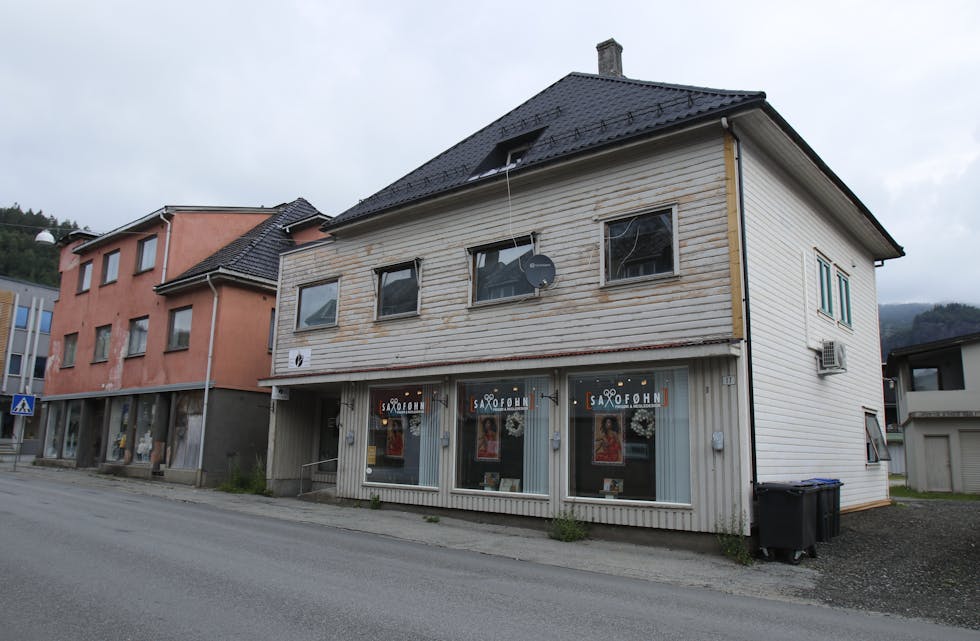 Brugata 17 i Sauda sentrum i dag.