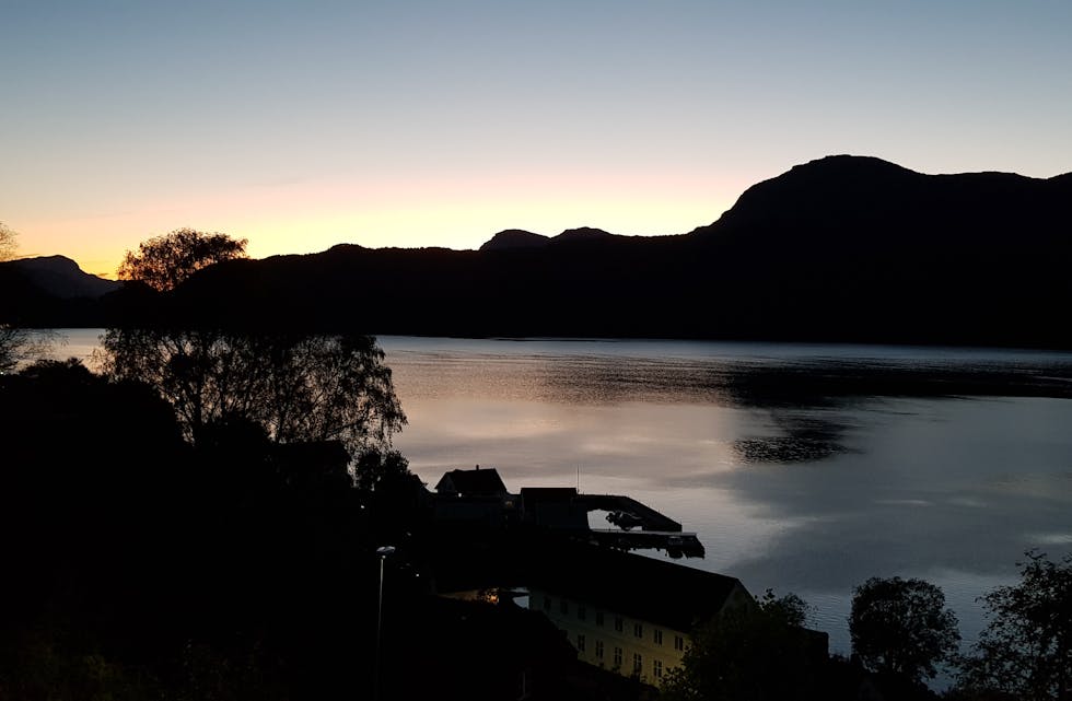 Kveldsstemning i Eidssjøen, 26. september.