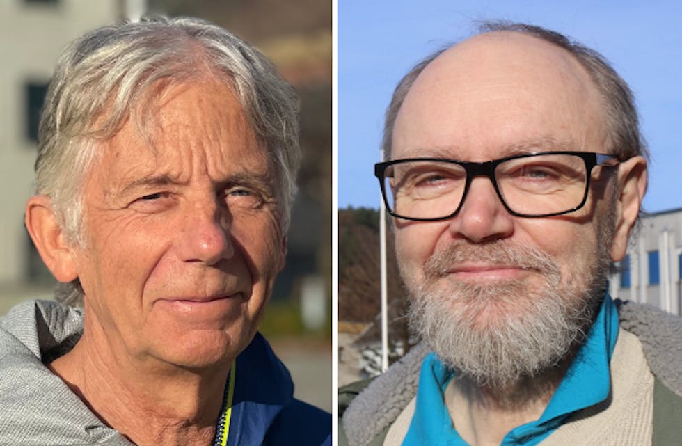 Kjell Arnold Pettersen (R) og Alan G. Thompson (SV) er kommunestyrerepresentantar i Sauda.