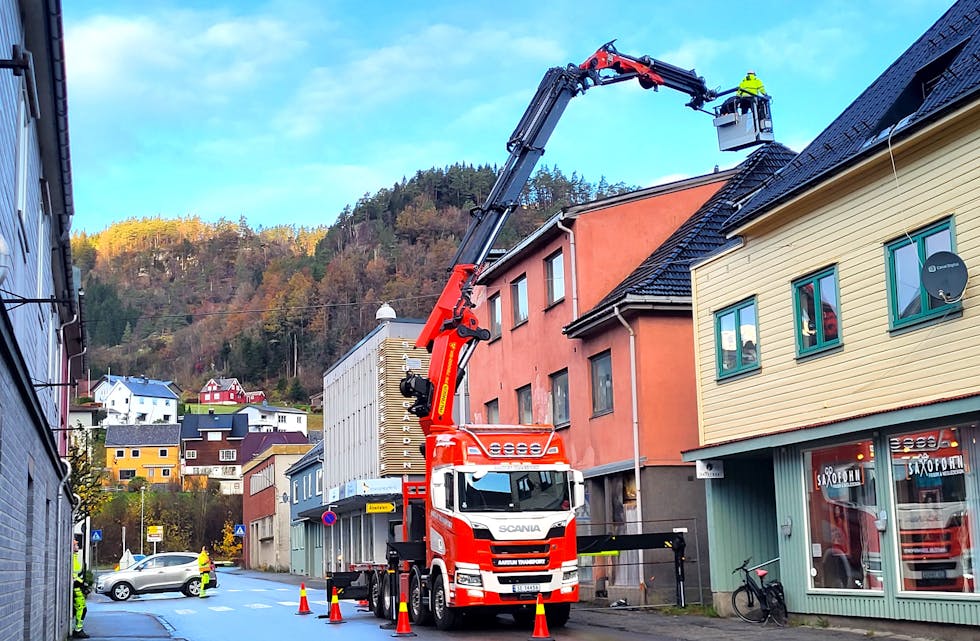 Her blir det gjort heilt nødvendig sikringsarbeid på «Saudahjørnet».