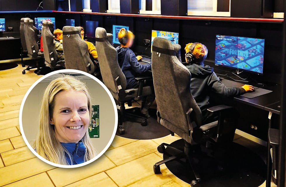 Vidare økonomisk satsing i idrettslagets e-sport-rom kan gi positive effektar fleire stader, meiner dagleg leiar i idrettslaget, Kristina Sandanger (innfelt).